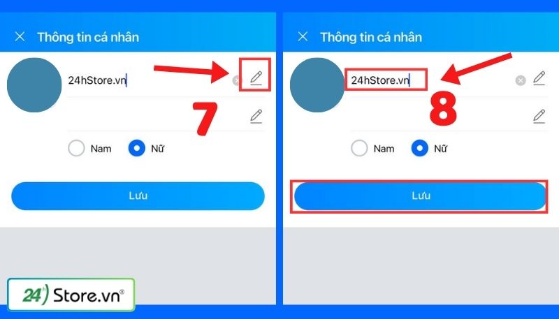 Cách đổi tên trên Zalo trên Oppo