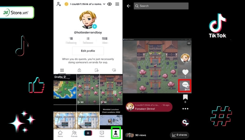 Cách ghim bình luận trên TikTok trên iPhone