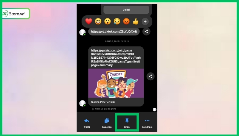 Cách ghim tin nhắn Messenger trên iPhone 1