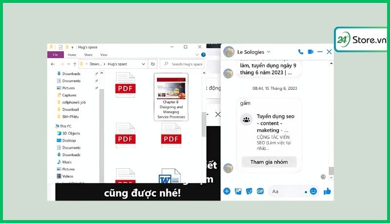 Cách gửi file ppt qua Messenger trên máy tính 3