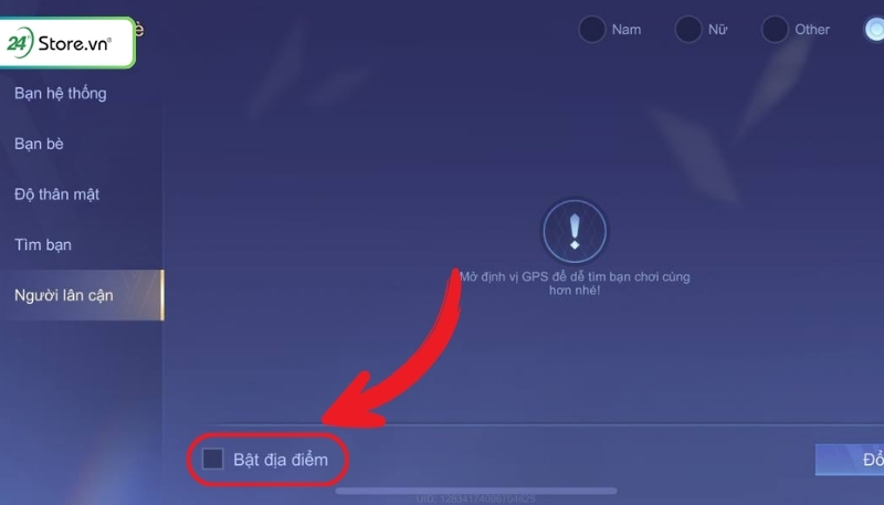 Bật GPS để kết bạn trong Liên Quân