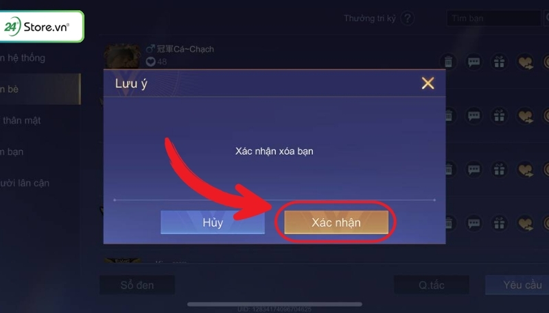 Cách xóa kết bạn trong Liên Quân