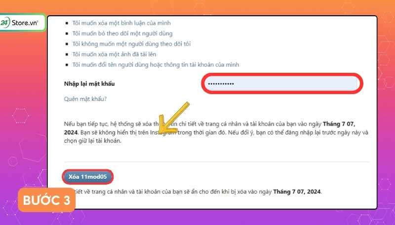 cách xóa tài khoản instagram vĩnh viễn