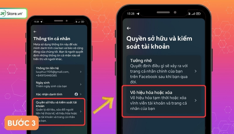 vô hiệu hóa instagram