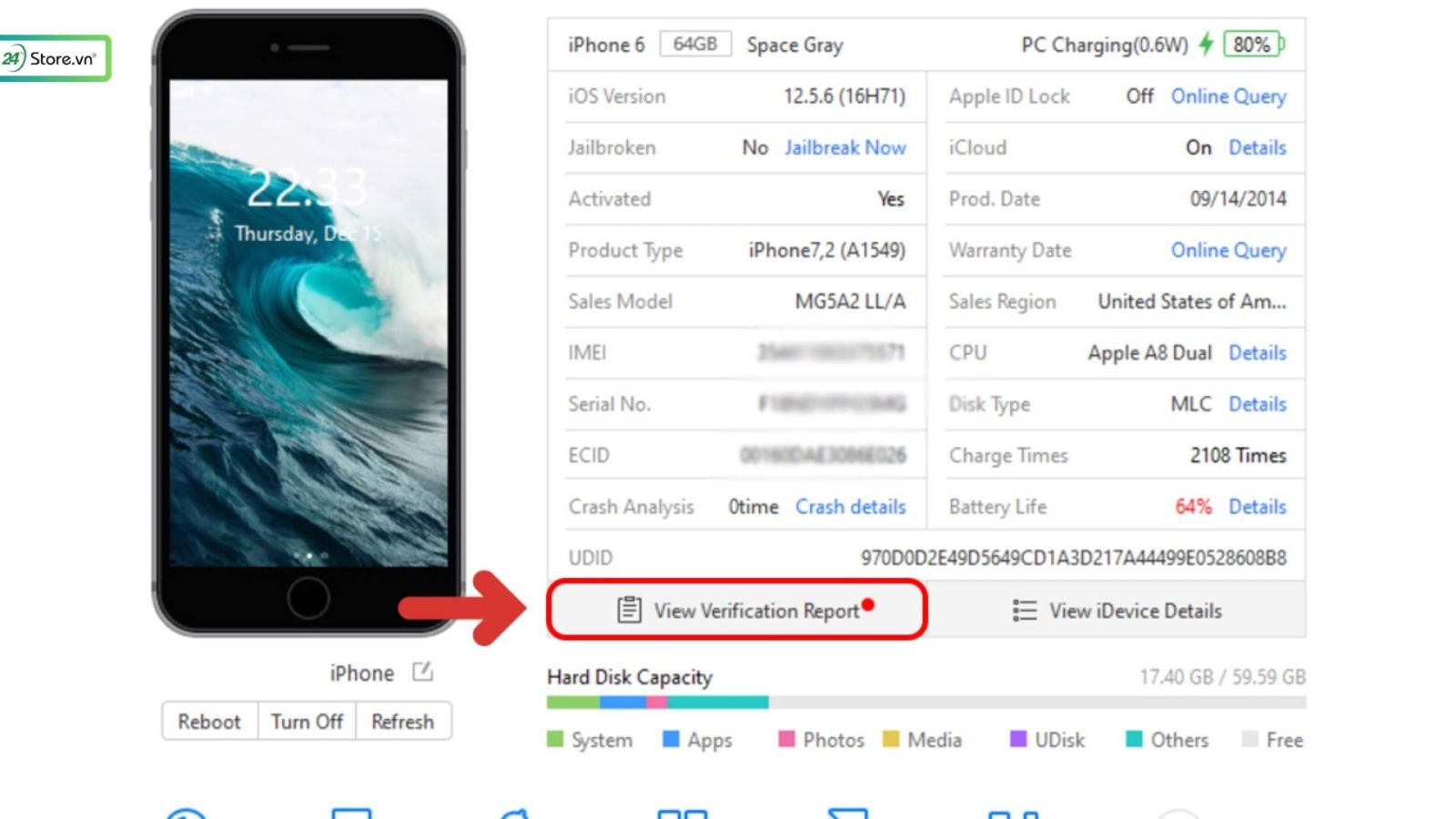 cách kiểm tra iPhone cũ