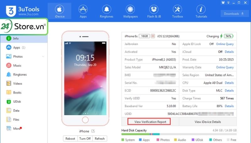 Kiểm tra iPhone 