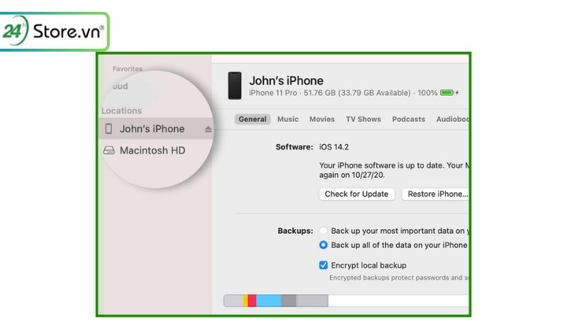 Kiểm tra iPhone chính hãng bằng iTunes