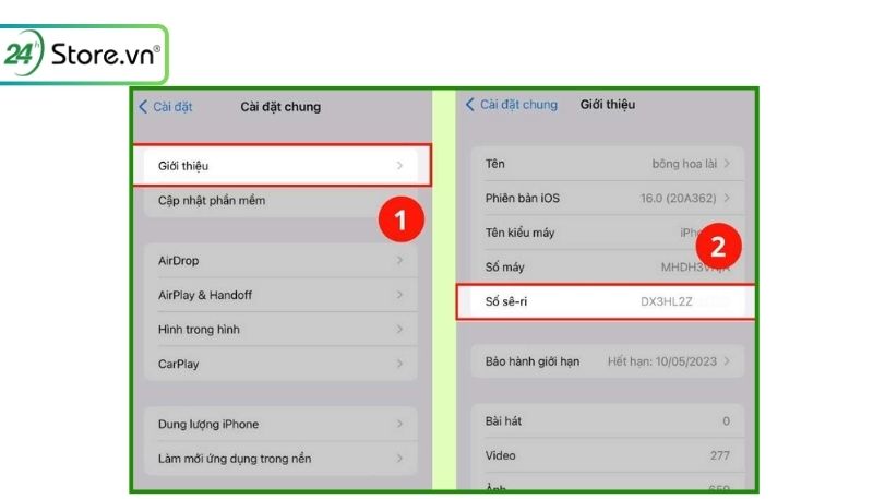 kiểm tra số seri