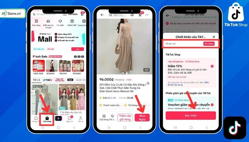 Cách lấy mã giảm giá TikTok tại giỏ hàng livestream