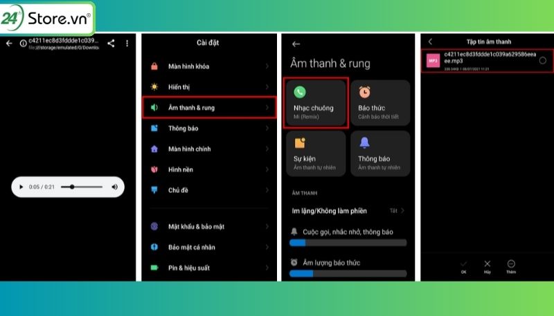Lấy nhạc TikTok làm nhạc chuông cho điện thoại samsung