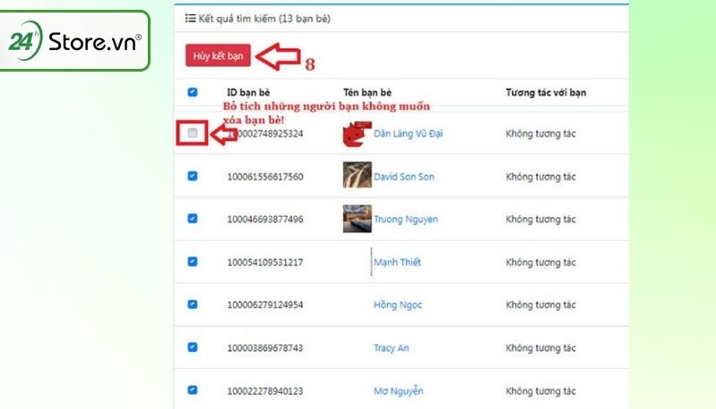 lọc bạn bè trên facebook