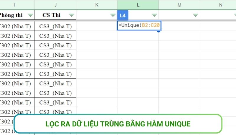 những cách lọc dữ liệu google sheet 