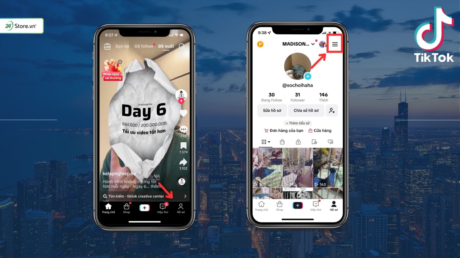 Cách mở bình luận trên TikTok