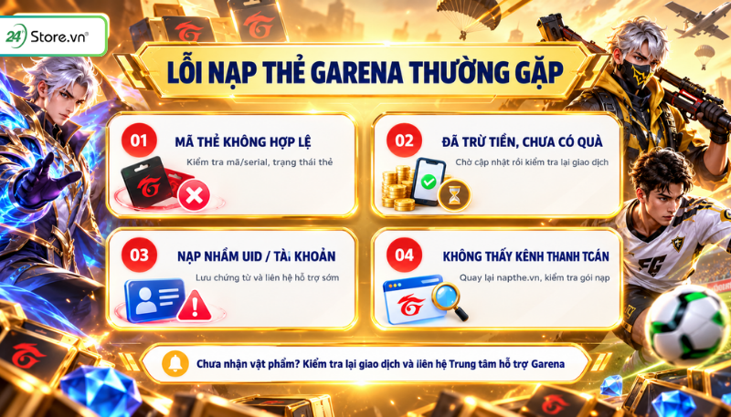 Cách nạp thẻ Garena online