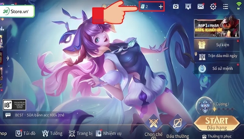 Nạp thẻ liên quân mobile bằng Momo