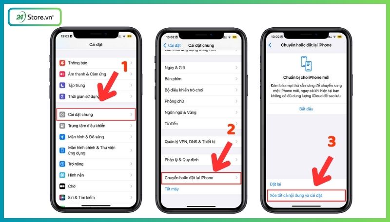 Cách khôi phục cài đặt gốc cho iPhone