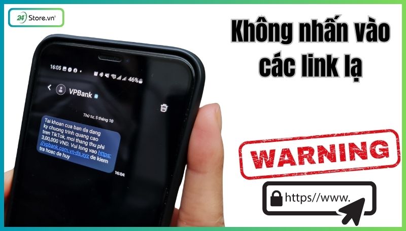 Không nhấn vào link lạ tránh iPhone bị hack