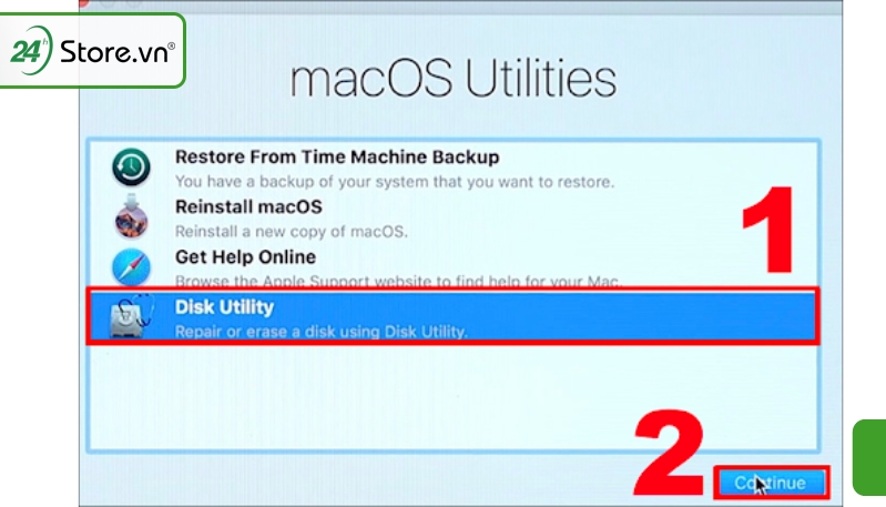 khôi phục cài đặt gốc Macbook pro