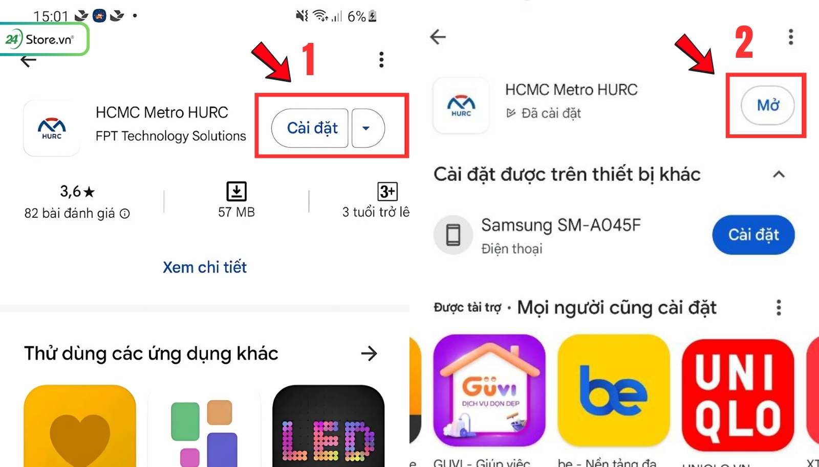 Cách sử dụng ứng dụng Metro HCMC trên điện thoại