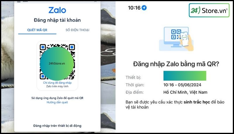Đăng nhập Zalo bằng cách quét mã QR