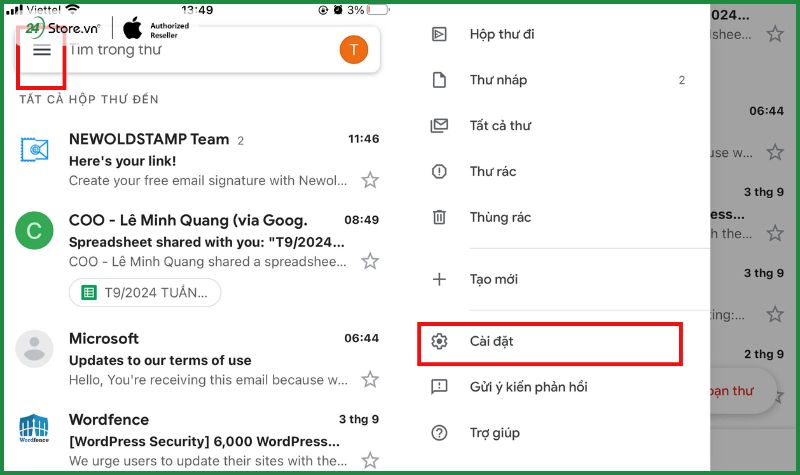 cách tạo chữ ký trong gmail trên ios