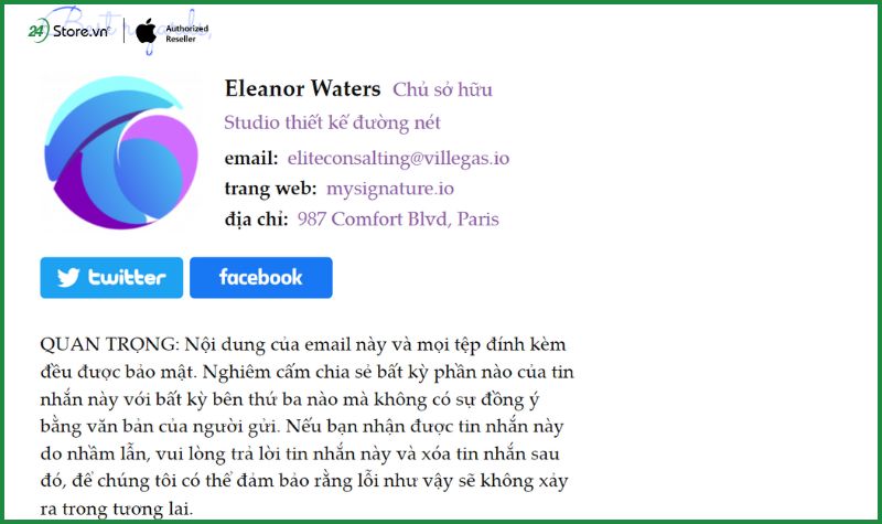 mẫu chữ ký email đẹp