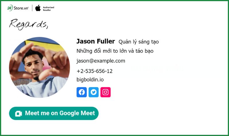 mẫu chữ ký gmail