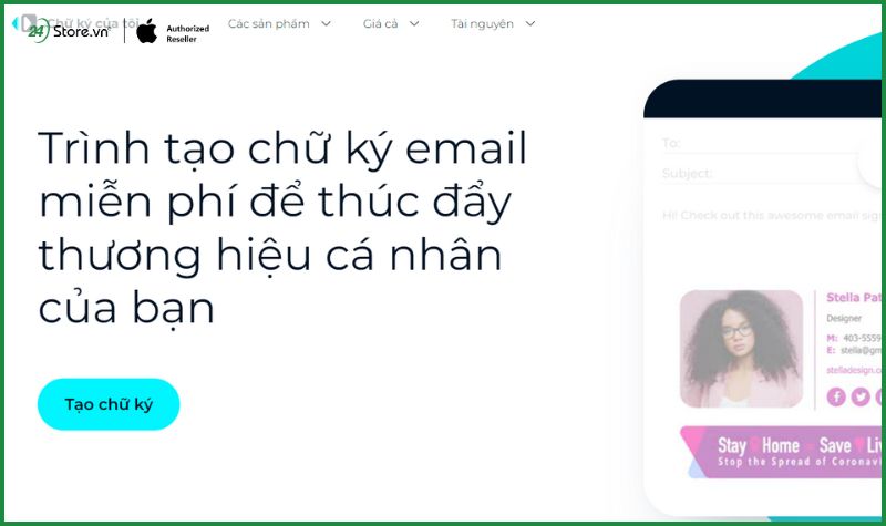 website tạo chữ ký trong gmail