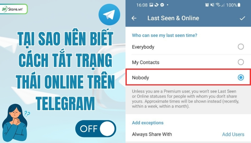 Tại sao nên biết cách tắt trạng thái online trên Telegram