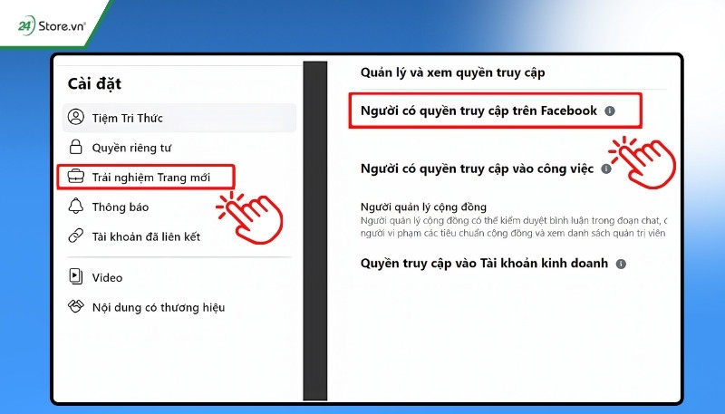 cấp quyền truy cập fanpage mới