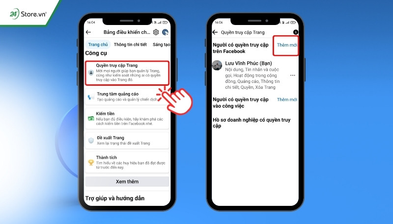 thêm quản trị viên cho page