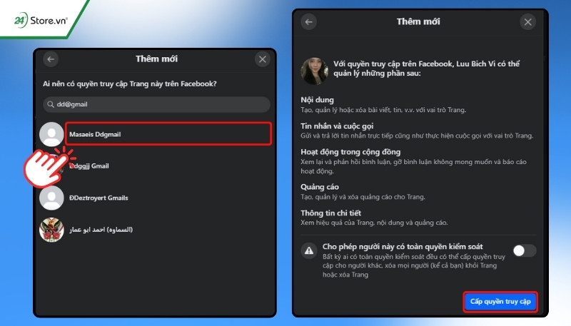 xác thực admin facebook