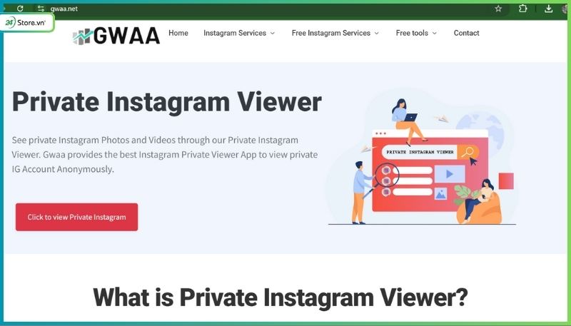 Cách xem tài khoản riêng tư Instagram bằng công cụ 