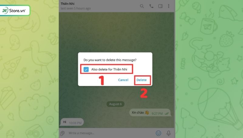 Cách xóa toàn bộ tin nhắn trên Telegram