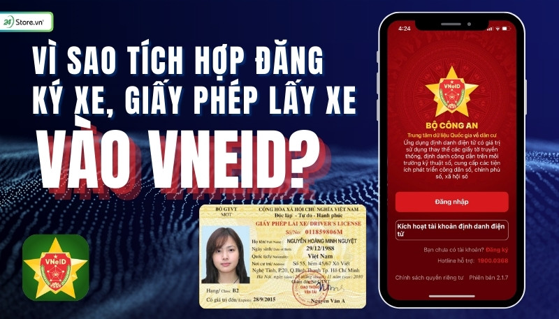 cách tích hợp đăng ký xe vào vneid