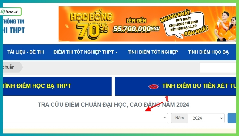 cách tra cứu điểm chuẩn đại học