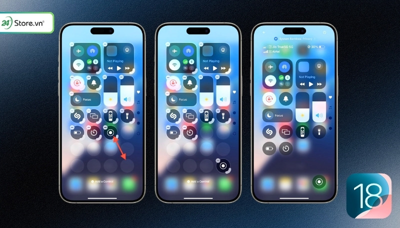 Cách điều chỉnh Control Center trên iOS 18 thay đổi vị trí