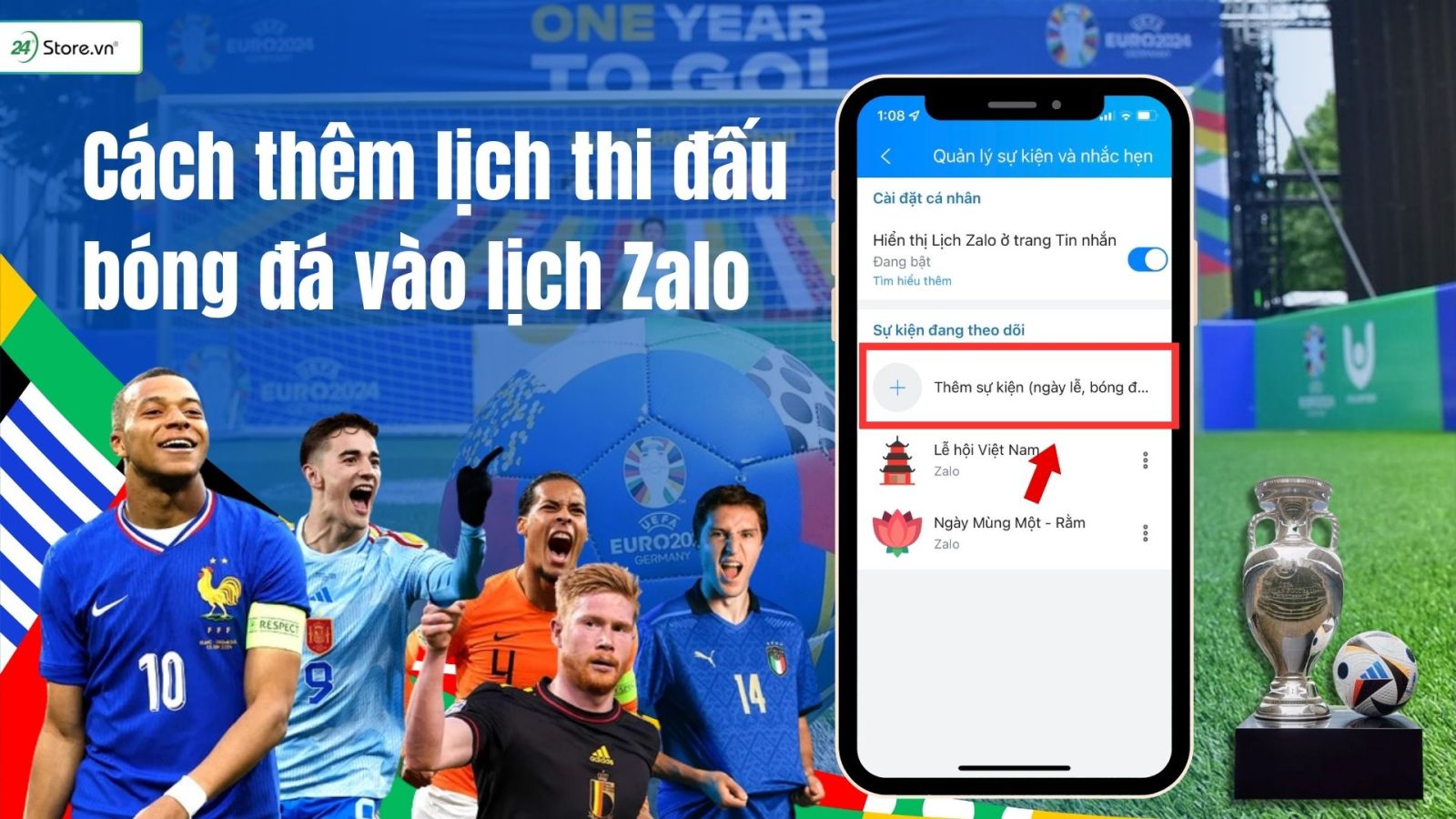 cách xem lịch bóng đá trên zalo