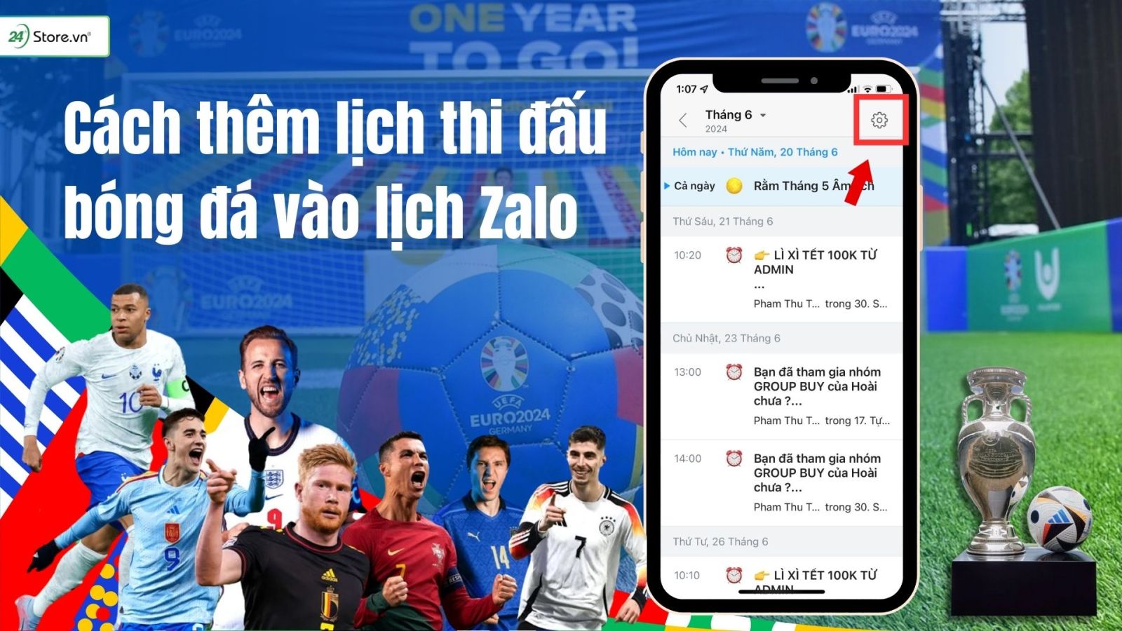 cách xem lịch bóng đá trên zalo