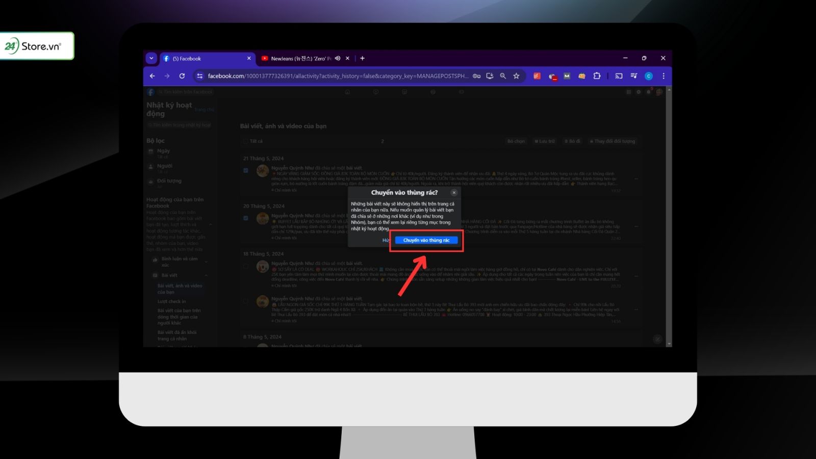 cách xóa tất cả bài viết trên Facebook