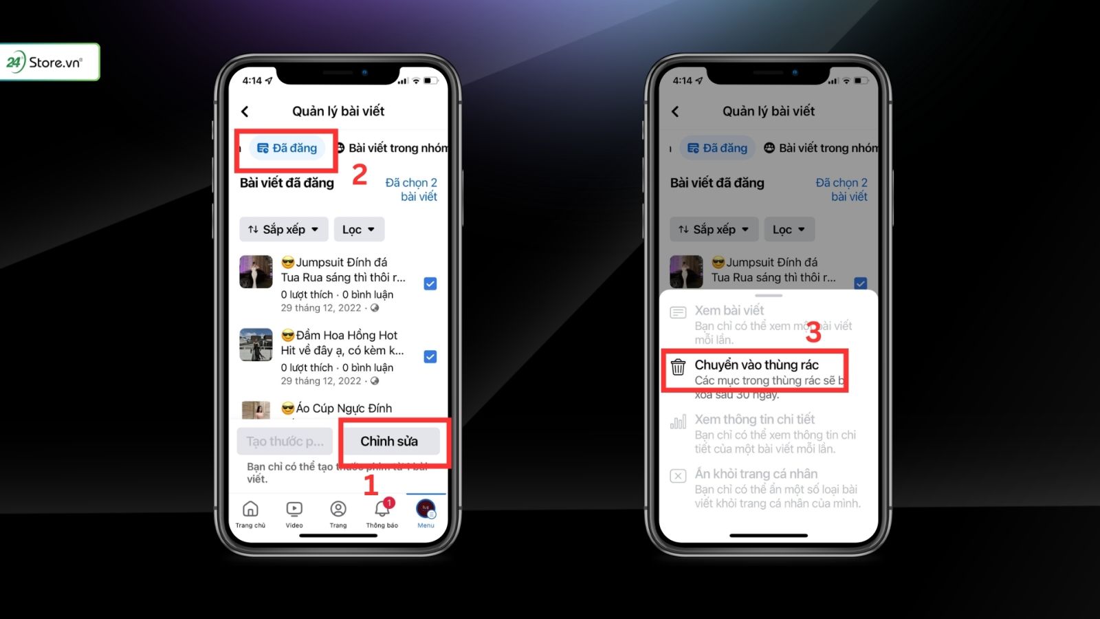 Cách xóa bài đăng trên fanpage Facebook