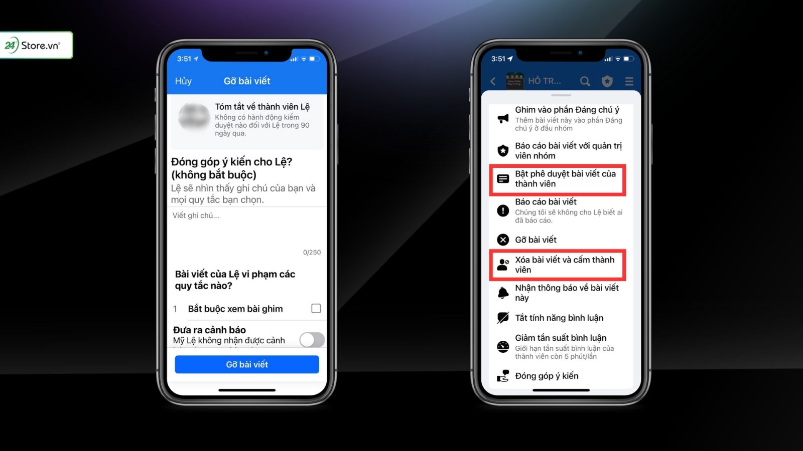 Cách xóa bài đăng trên group Facebook