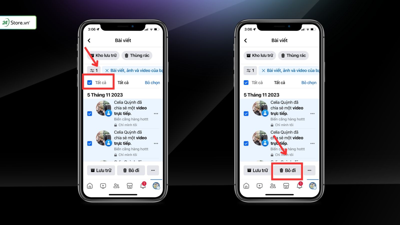 cách xóa tất cả bài viết trên Facebook