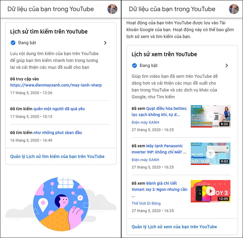 cách xóa lịch sử tìm kiếm trên youtube