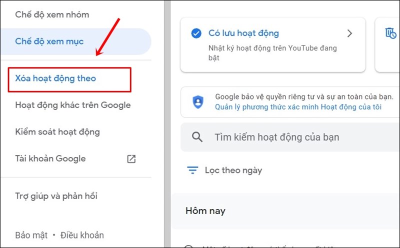 cách xóa lịch sử tìm kiếm trên youtube