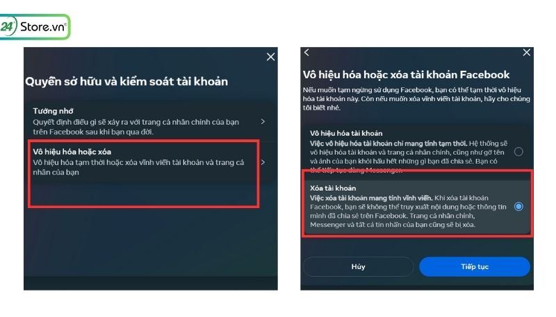 Cách xóa tài khoản Facebook vĩnh viễn trên máy tính