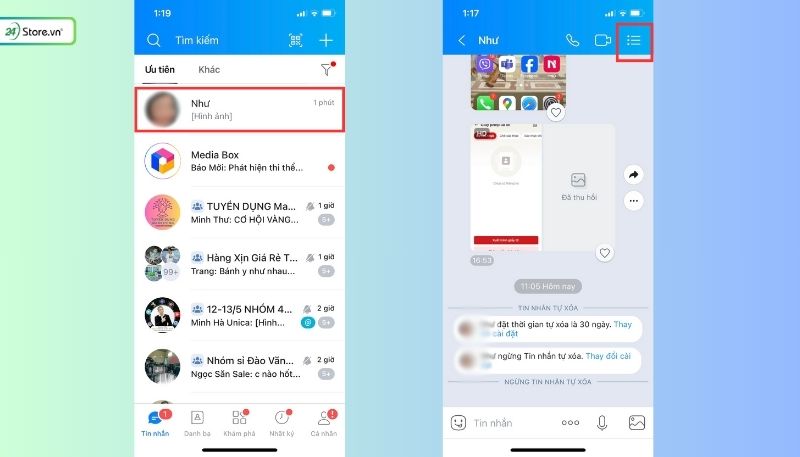 Cách thu hồi, xóa tin nhắn Zalo sau 1 ngày cực ĐƠN GIẢN