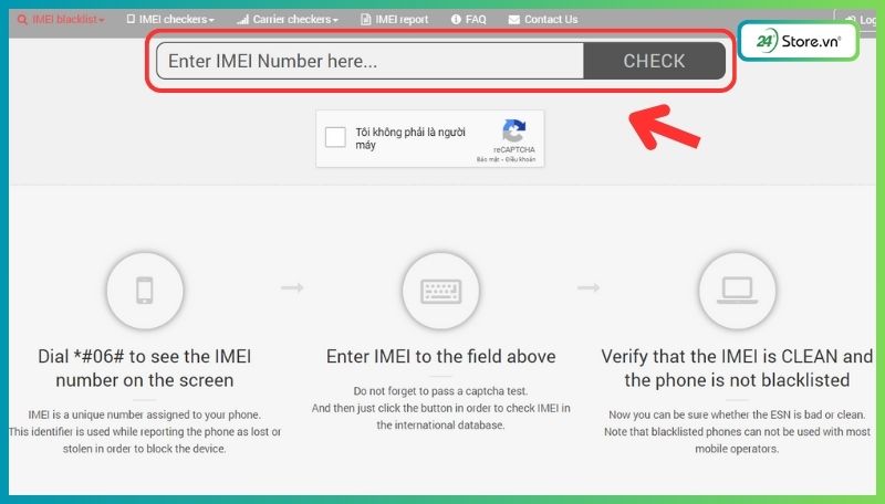 Sử dụng IMEI để check iPhone Acitve