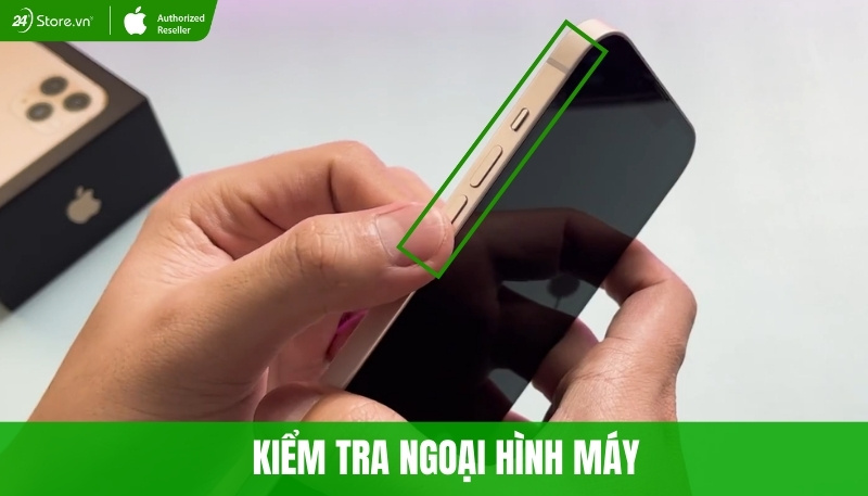 kiểm tra ngoại hình iphone đã thay màn hình