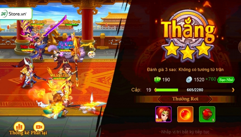 Thắng game Danh Tướng 3Q